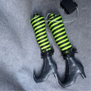 Light up witch legs Halloween decor 13”